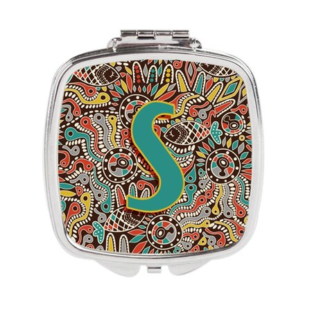 Carolines Treasures Letter S Retro Tribal Alphabet Initial Compact Mirror CJ2013-SSCM